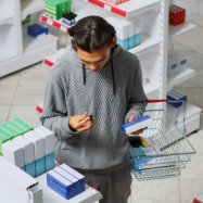 costumer looking at the medecine