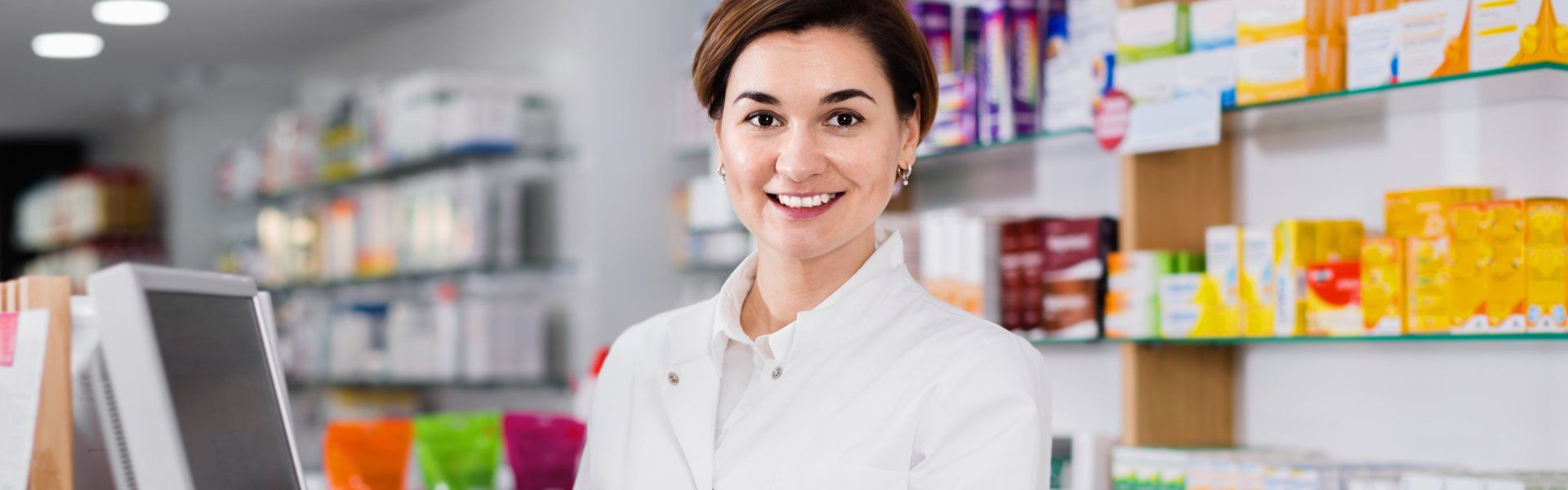 young pharmacist smiling